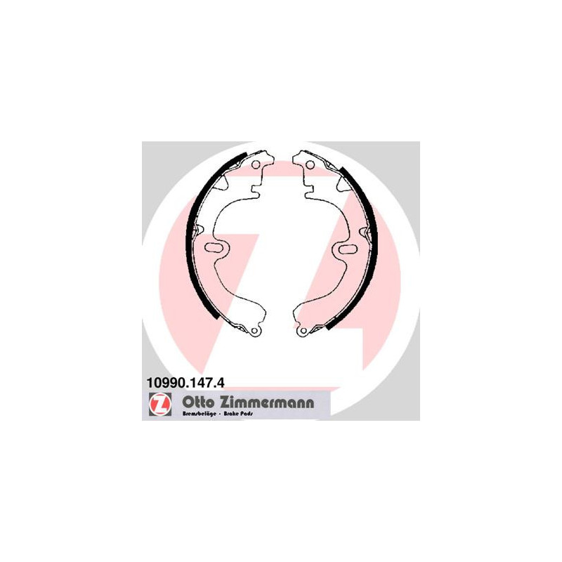 ZIMMERMANN 10990.147.4 Brake Shoe Set Rear for