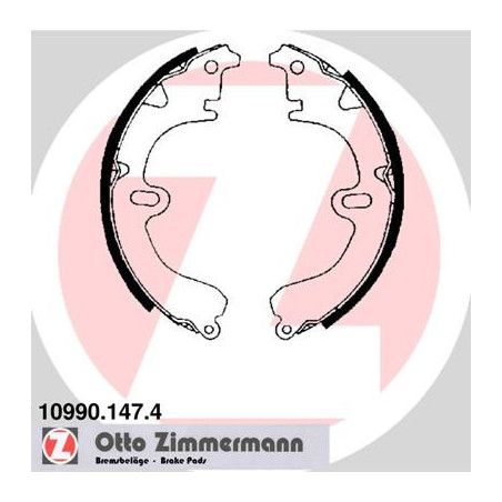 ZIMMERMANN 10990.147.4 Sada brzdových čeľustí pre