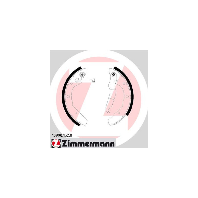 ZIMMERMANN 10990.152.0 Sada brzdových čeľustí pre