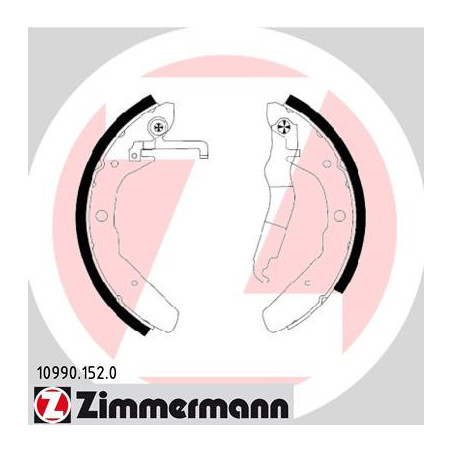 ZIMMERMANN 10990.152.0 Sada brzdových čeľustí pre