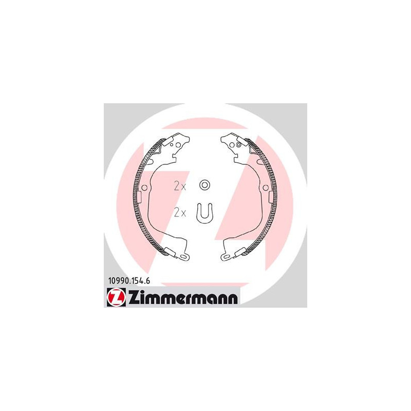 ZIMMERMANN 10990.154.6 Sada brzdových čeľustí pre