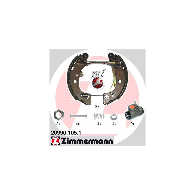 ZIMMERMANN 20990.105.1 Jeu de mâchoires de frein pour