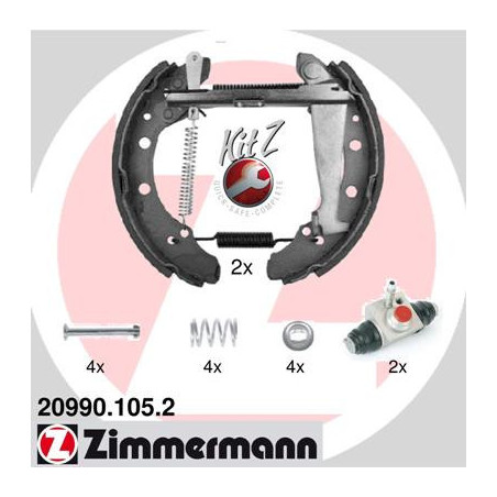 ZIMMERMANN 20990.105.2 Jeu de mâchoires de frein pour