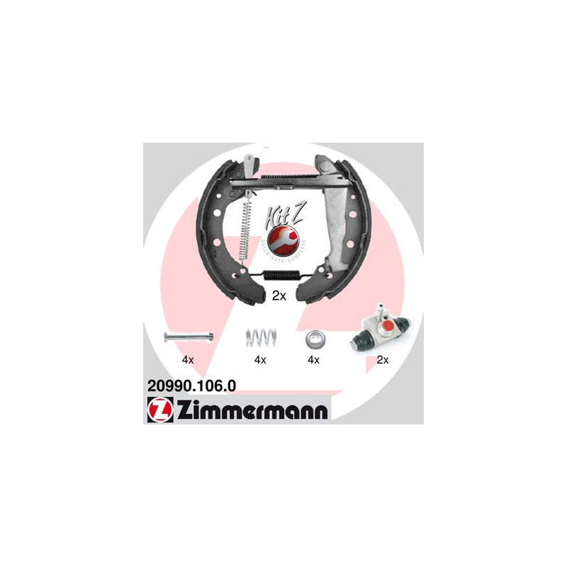 ZIMMERMANN 20990.106.0 Jeu de mâchoires de frein pour