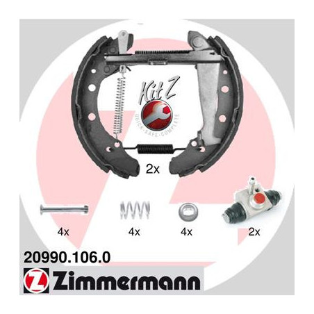 ZIMMERMANN 20990.106.0 Jeu de mâchoires de frein pour