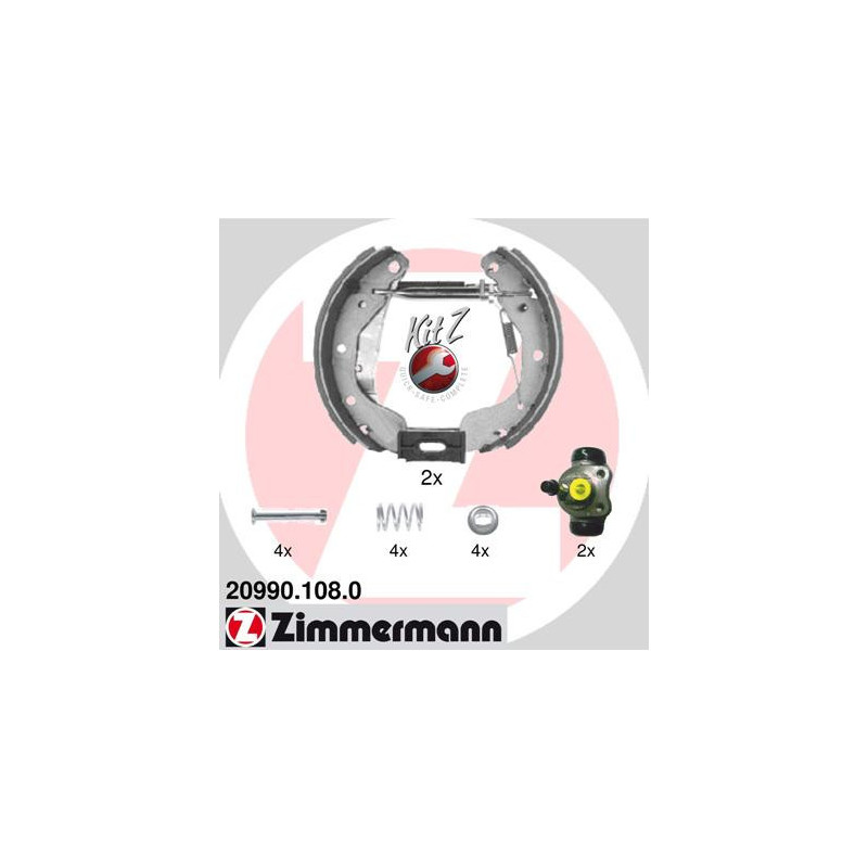 ZIMMERMANN 20990.108.0 Bremsbackensatz für