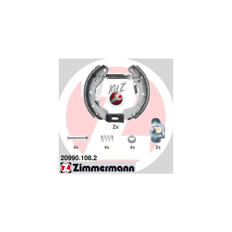 ZIMMERMANN 20990.108.2 Sada brzdových čelistí pro