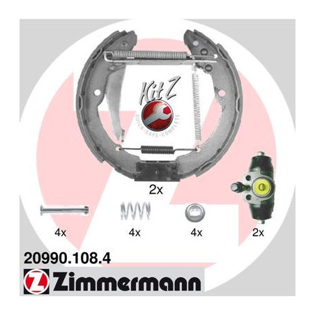 ZIMMERMANN 20990.108.4 Bremsbackensatz für