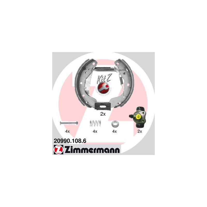 ZIMMERMANN 20990.108.6 Kit ganasce freno per