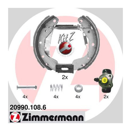 ZIMMERMANN 20990.108.6 Bremsbackensatz für