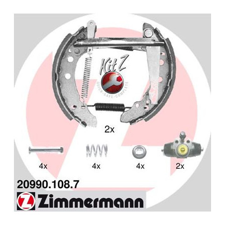 ZIMMERMANN 20990.108.7 Jeu de mâchoires de frein pour
