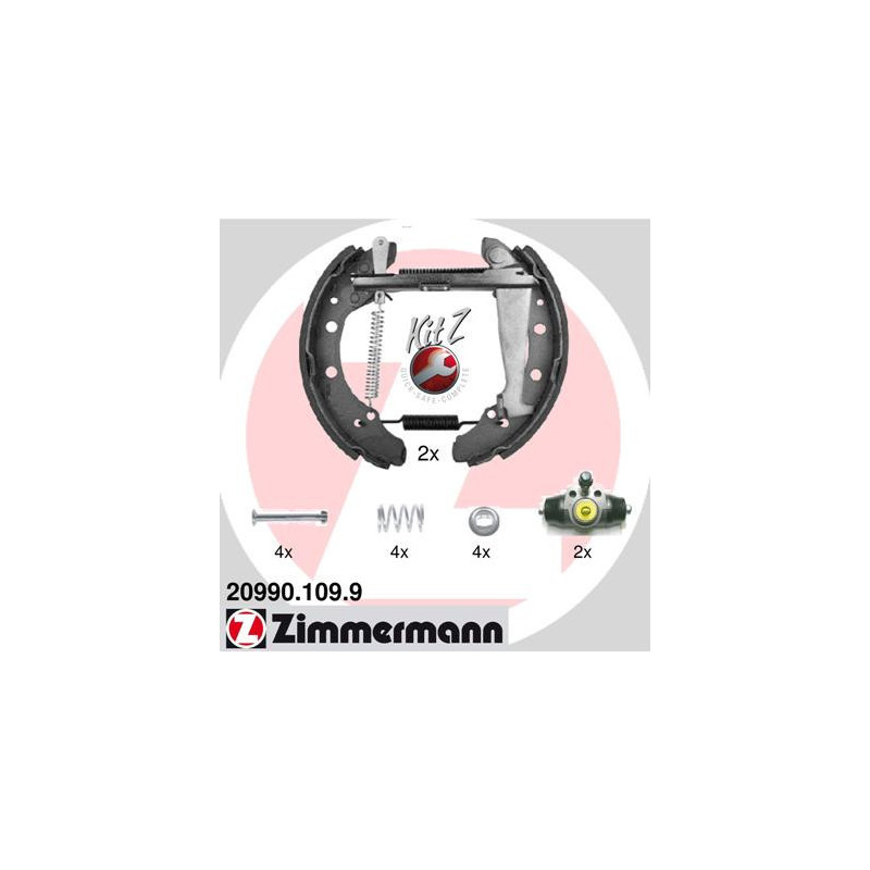 ZIMMERMANN 20990.109.9 Sada brzdových čeľustí pre