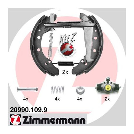 ZIMMERMANN 20990.109.9 Jeu de mâchoires de frein pour
