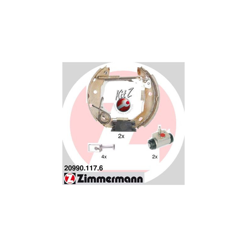 ZIMMERMANN 20990.117.6 Sada brzdových čeľustí pre