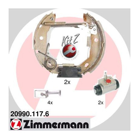 ZIMMERMANN 20990.117.6 Zestaw szczęk hamulcowych dla