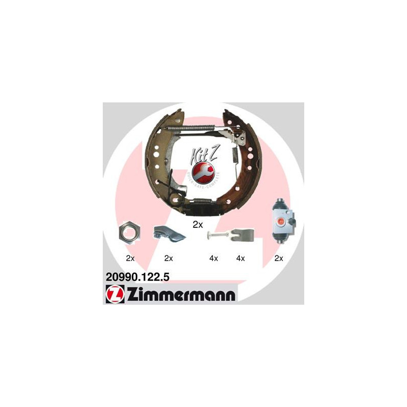 ZIMMERMANN 20990.122.5 Jeu de mâchoires de frein pour