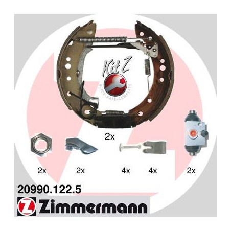 ZIMMERMANN 20990.122.5 Sada brzdových čelistí pro