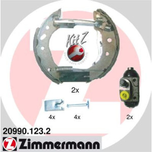 ZIMMERMANN 20990.123.2 Zestaw szczęk hamulcowych dla