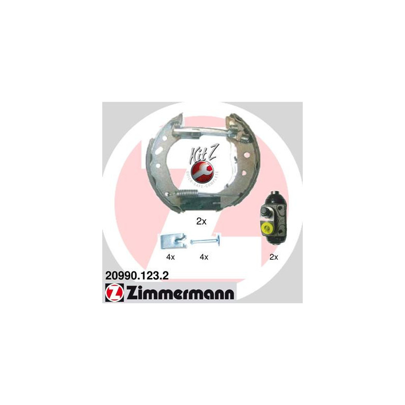 ZIMMERMANN 20990.123.2 Jeu de mâchoires de frein pour