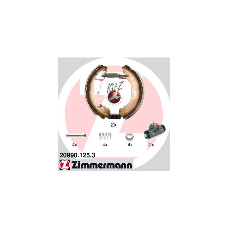 ZIMMERMANN 20990.125.3 Sada brzdových čelistí pro