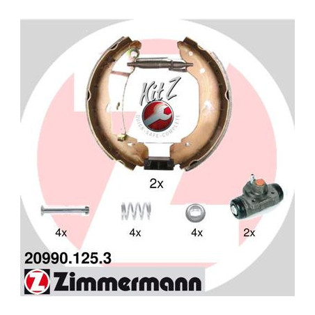 ZIMMERMANN 20990.125.3 Sada brzdových čeľustí pre