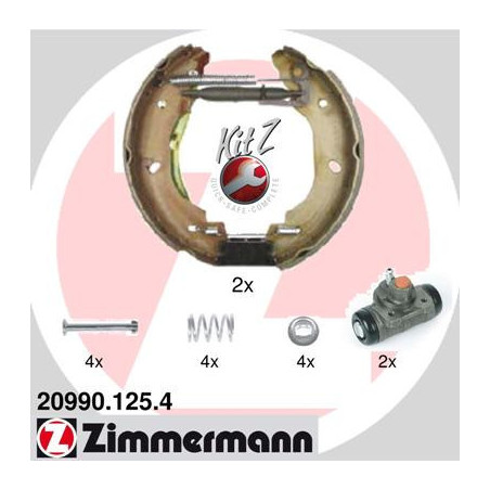 ZIMMERMANN 20990.125.4 Sada brzdových čelistí pro