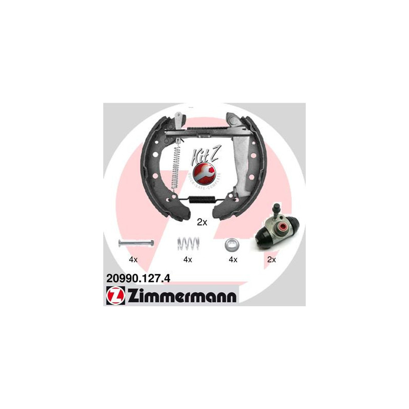 ZIMMERMANN 20990.127.4 Bremsbackensatz für