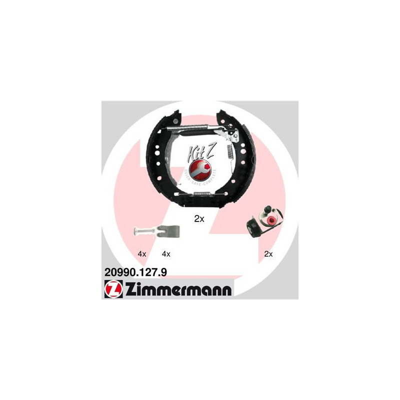 ZIMMERMANN 20990.127.9 Brake Shoe Set for
