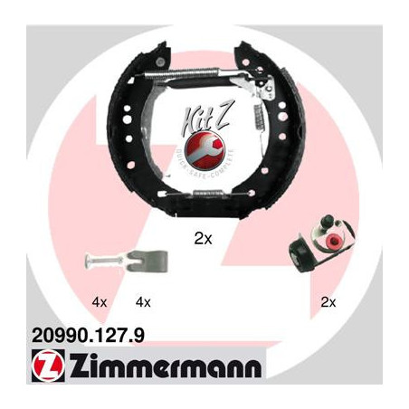 ZIMMERMANN 20990.127.9 Juego de zapatas de frenos para