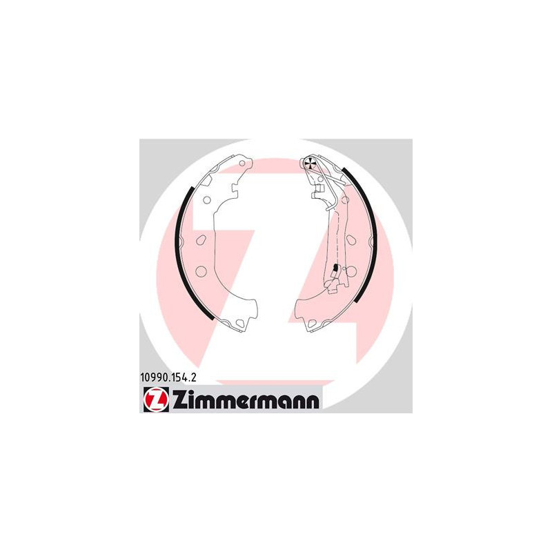 ZIMMERMANN 10990.154.2 Sada brzdových čeľustí pre