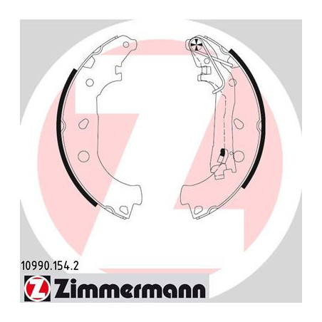 ZIMMERMANN 10990.154.2 Jeu de mâchoires de frein pour