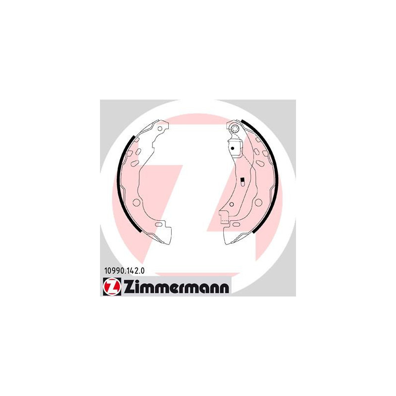 ZIMMERMANN 10990.142.0 Brake Shoe Set Rear for