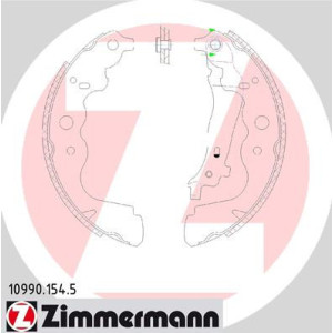 ZIMMERMANN 10990.154.5 Zestaw szczęk hamulcowych dla
