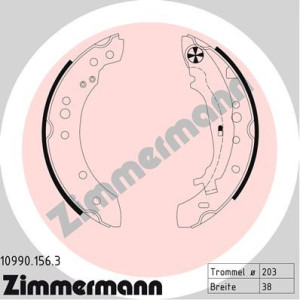 ZIMMERMANN 10990.156.3 Jeu de mâchoires de frein pour
