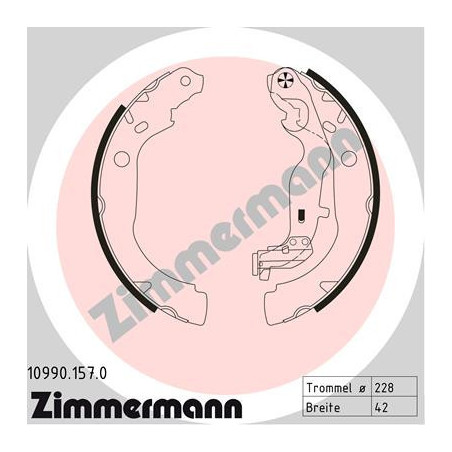 ZIMMERMANN 10990.157.0 Jeu de mâchoires de frein pour