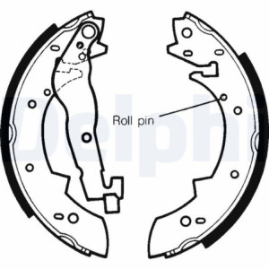 DELPHI LS1233 Juego de zapatas de frenos para