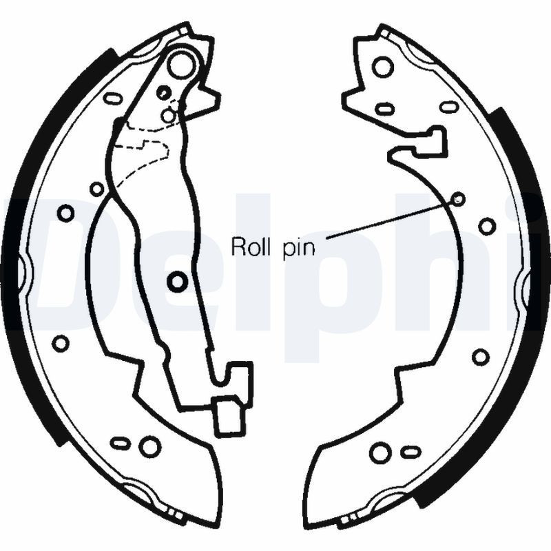 DELPHI LS1233 Juego de zapatas de frenos para