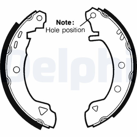 DELPHI LS1402 Brake Shoe Set Rear for