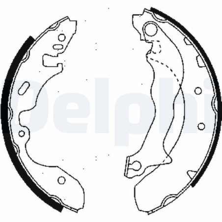 DELPHI LS1684 Brake Shoe Set Rear for