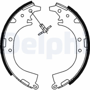 DELPHI LS1745 Kit ganasce freno per
