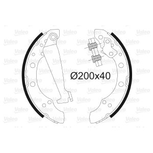 VALEO 562080 Sada brzdových čelistí pro