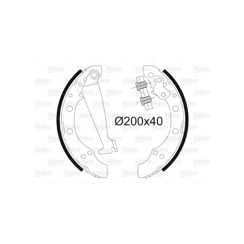 VALEO 562080 Juego de zapatas de frenos para