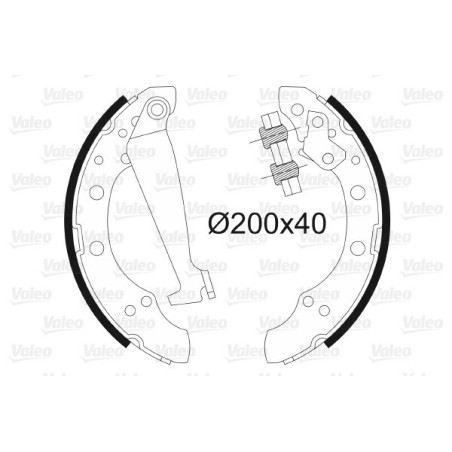 VALEO 562080 Jeu de mâchoires de frein pour