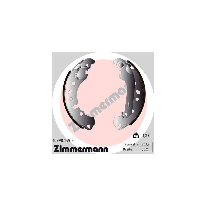 ZIMMERMANN 10990.159.3 Kit ganasce freno per