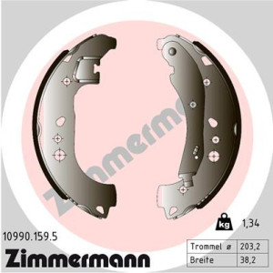 ZIMMERMANN 10990.159.5 Zestaw szczęk hamulcowych dla