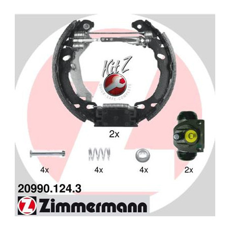 ZIMMERMANN 20990.124.3 Juego de zapatas de frenos para