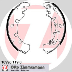 ZIMMERMANN 10990.119.0 Zestaw szczęk hamulcowych dla