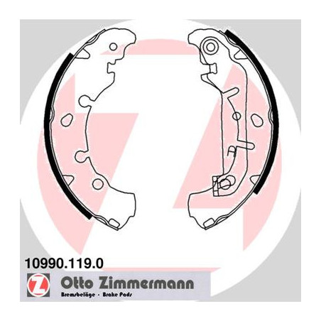 ZIMMERMANN 10990.119.0 Bremsbackensatz für