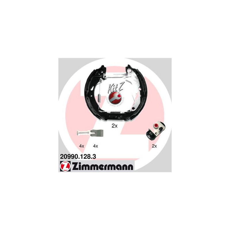 ZIMMERMANN 20990.128.3 Bremsbackensatz für