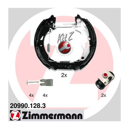 ZIMMERMANN 20990.128.3 Zestaw szczęk hamulcowych dla